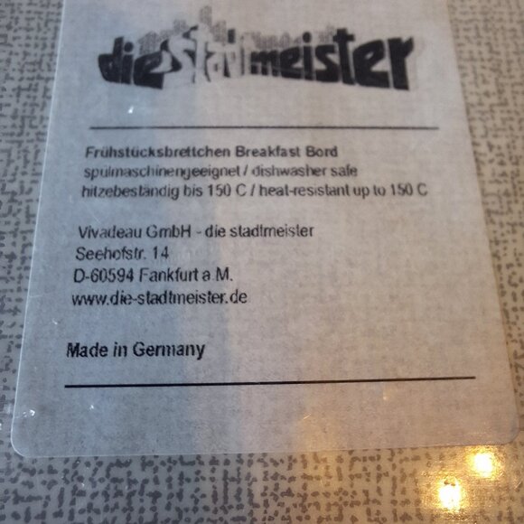 Stuttgart‎ German Breakfast Board City Skyline Heat Resistant Made In Germany - Picture 7 of 9